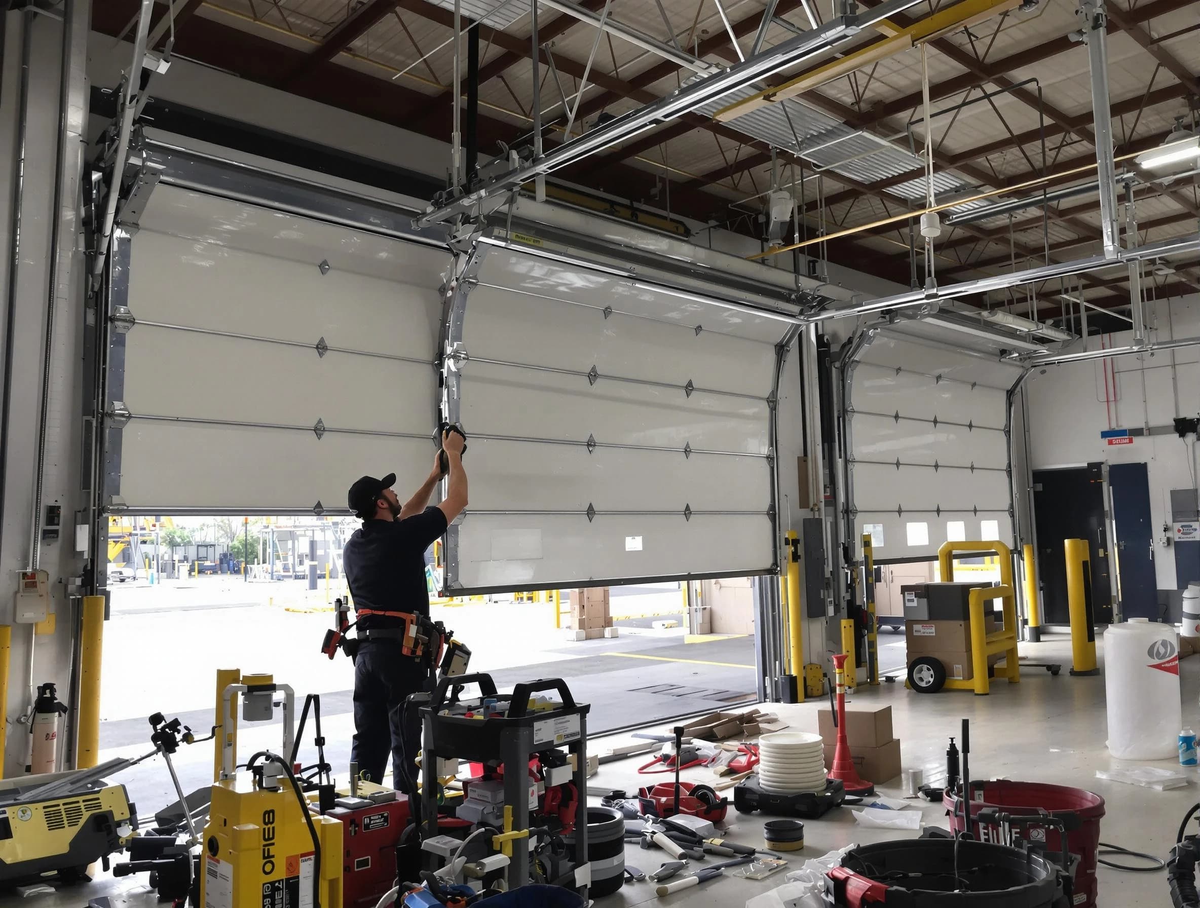 Goodyear Garage Door Repair technician performing commercial garage door repair in Goodyear